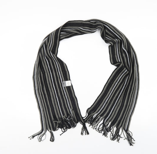 Primark Mens Grey Striped  Scarf  One Size