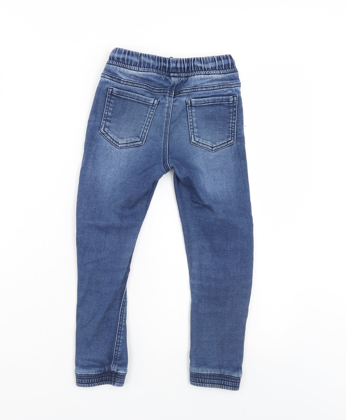Matalan Boys Blue  Damask Straight Jeans Size 5-6 Years