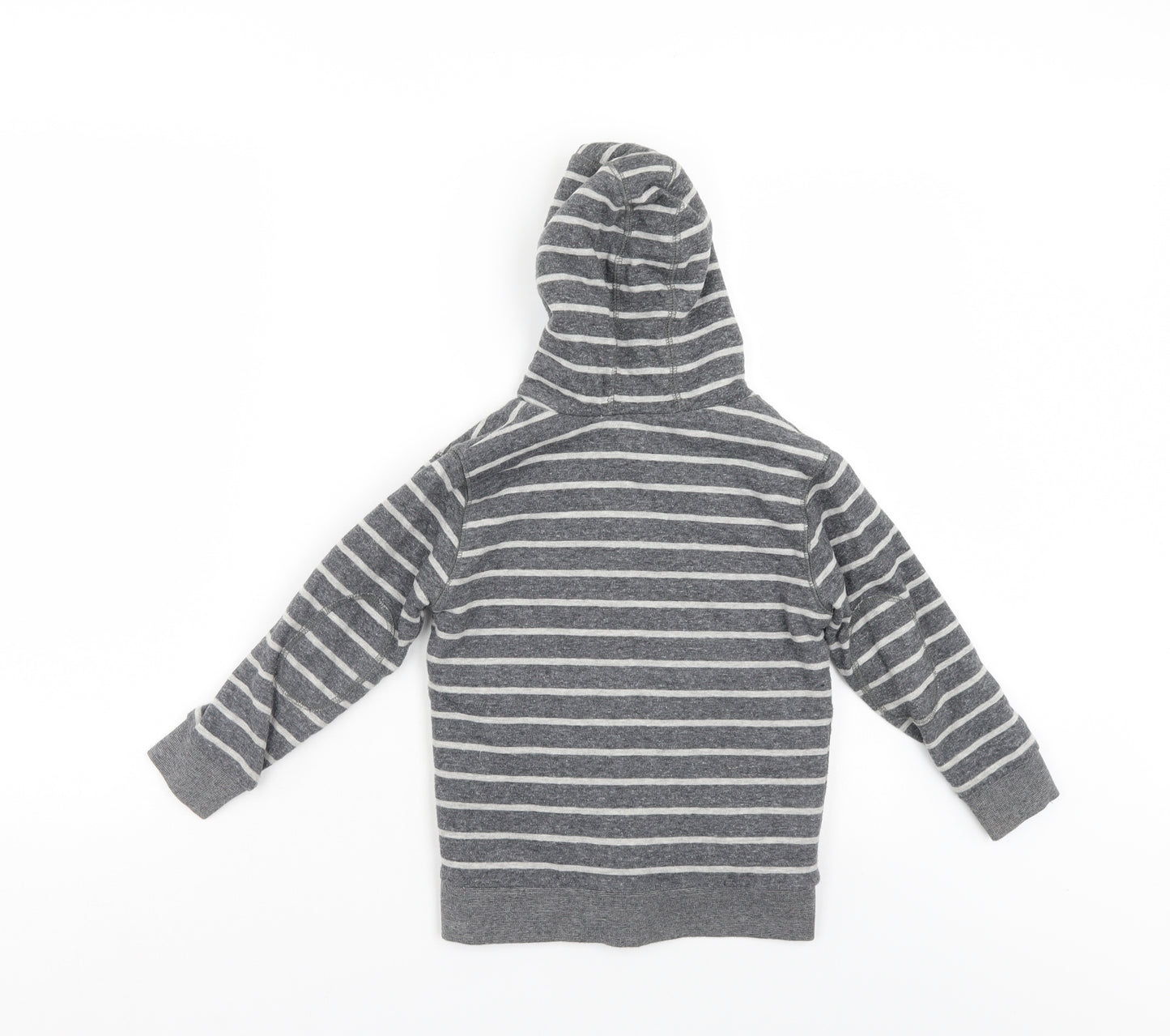 TU Boys Grey Striped  Full Zip Hoodie Size 6 Years