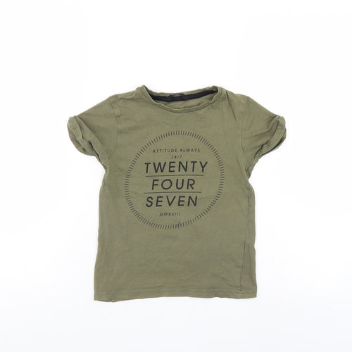 George Boys Green   Basic T-Shirt Size 5-6 Years