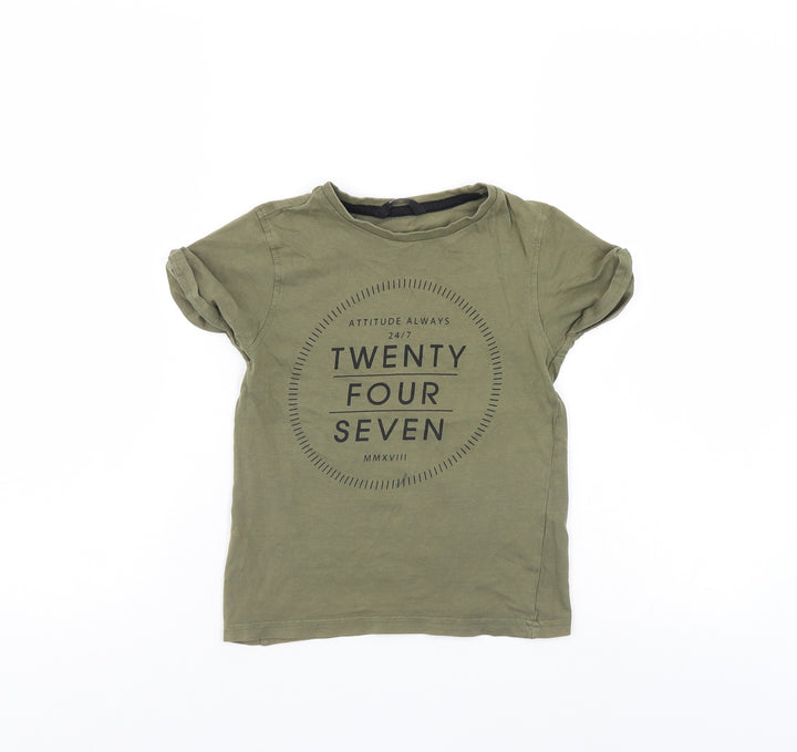 George Boys Green   Basic T-Shirt Size 5-6 Years