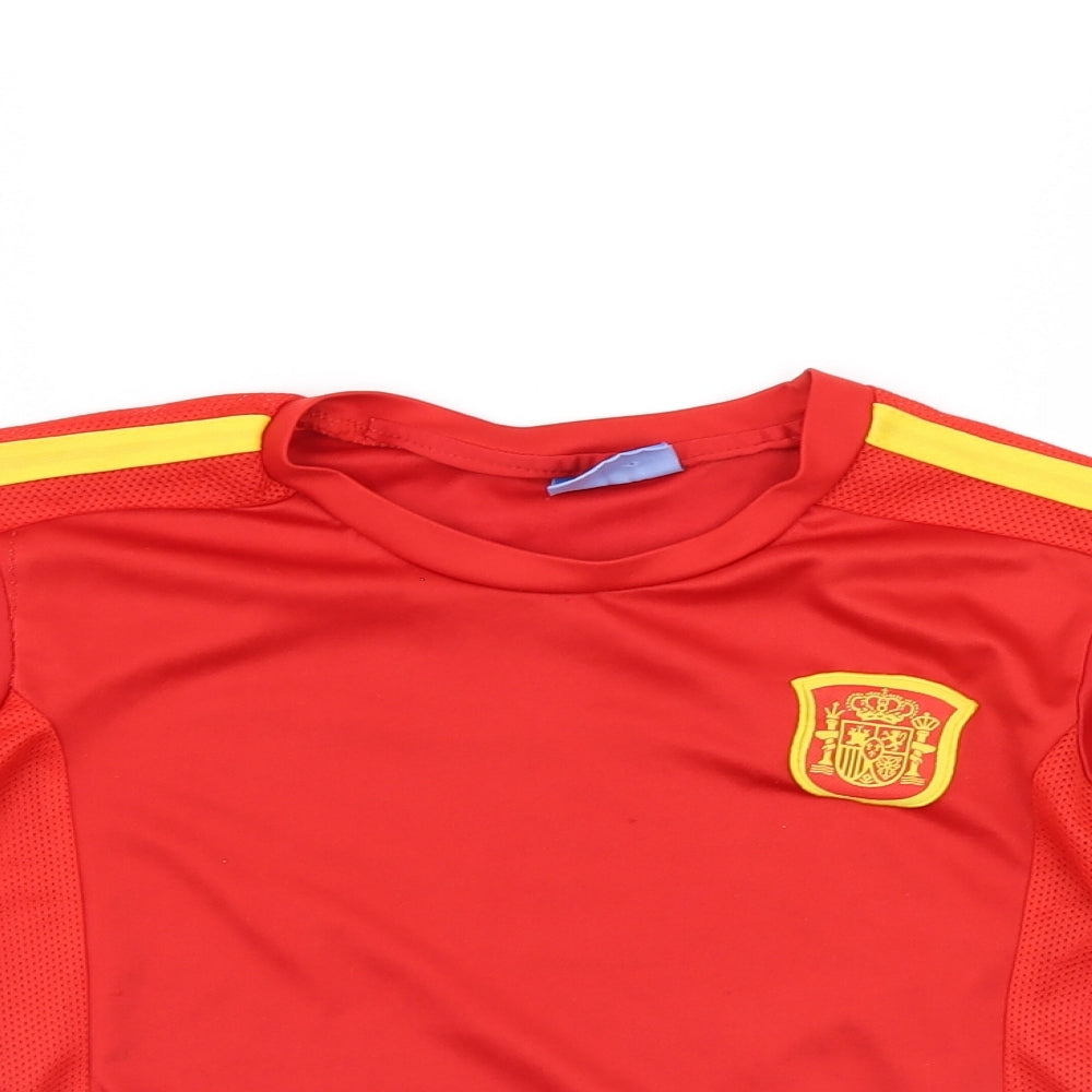 Sport Boys Red   Basic Casual Size 6 Years  - Football Top
