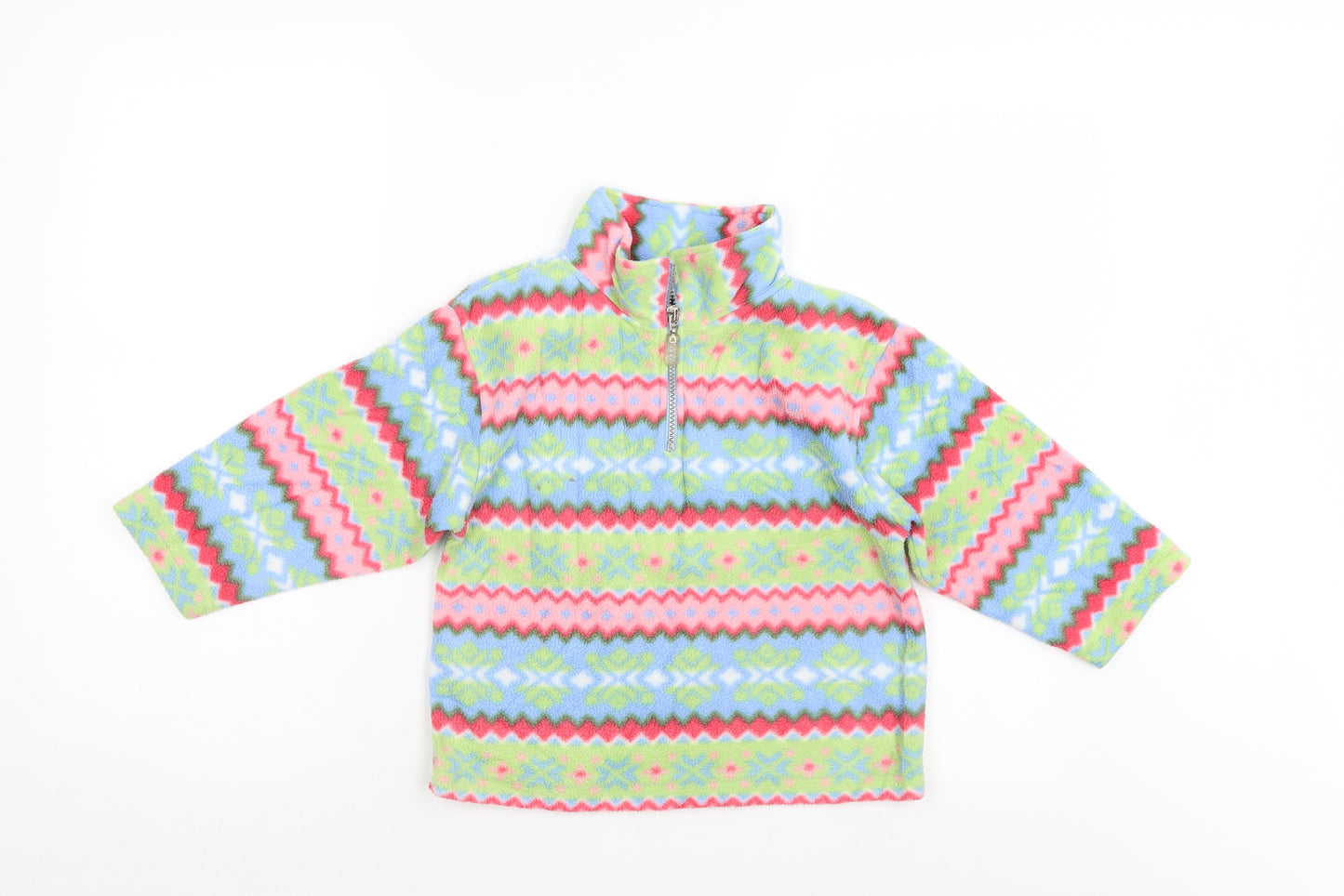 Active Girls Multicoloured Geometric  Pullover Jumper Size 5-6 Years