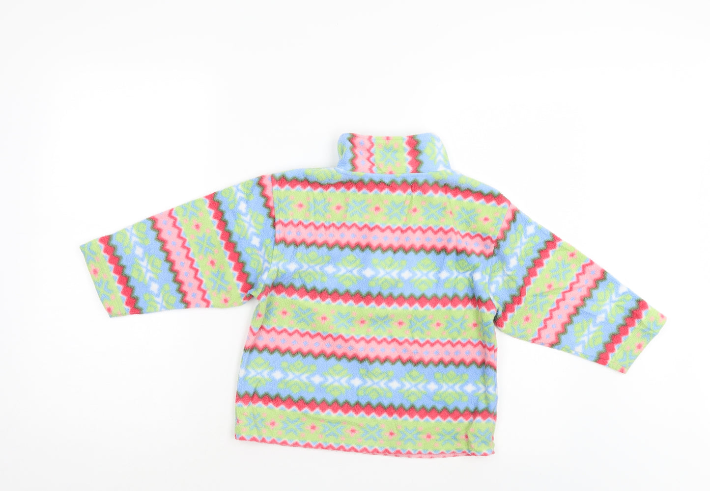 Active Girls Multicoloured Geometric  Pullover Jumper Size 5-6 Years