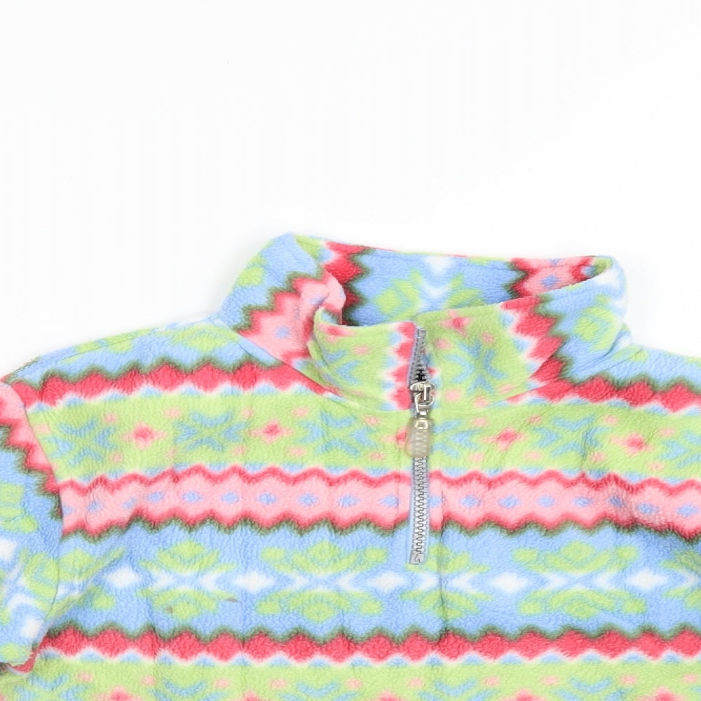 Active Girls Multicoloured Geometric  Pullover Jumper Size 5-6 Years