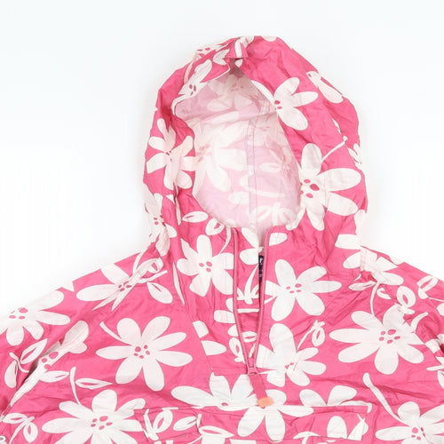 Gap Womens Pink Floral  Rain Coat Jacket Size XL