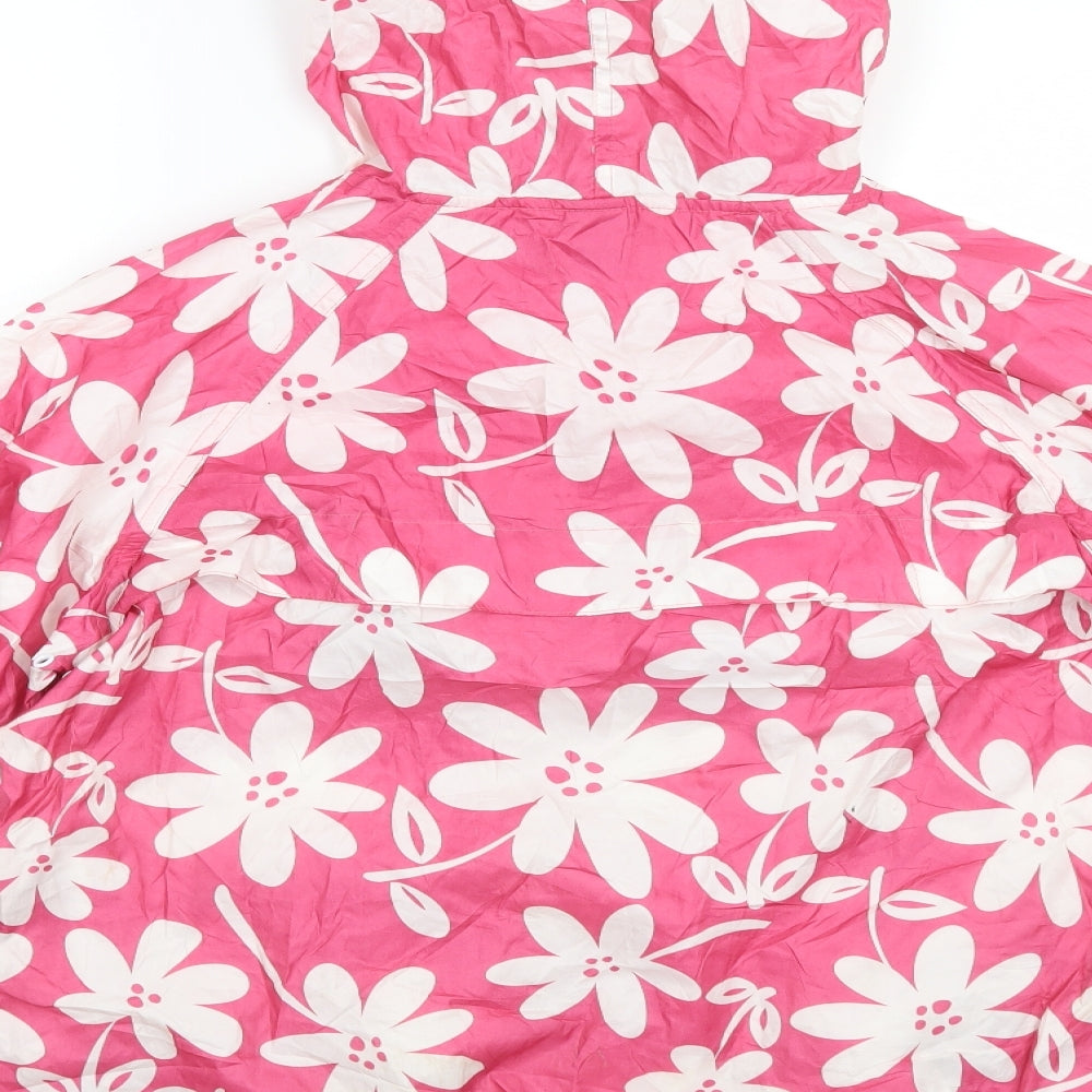 Gap Womens Pink Floral  Rain Coat Jacket Size XL