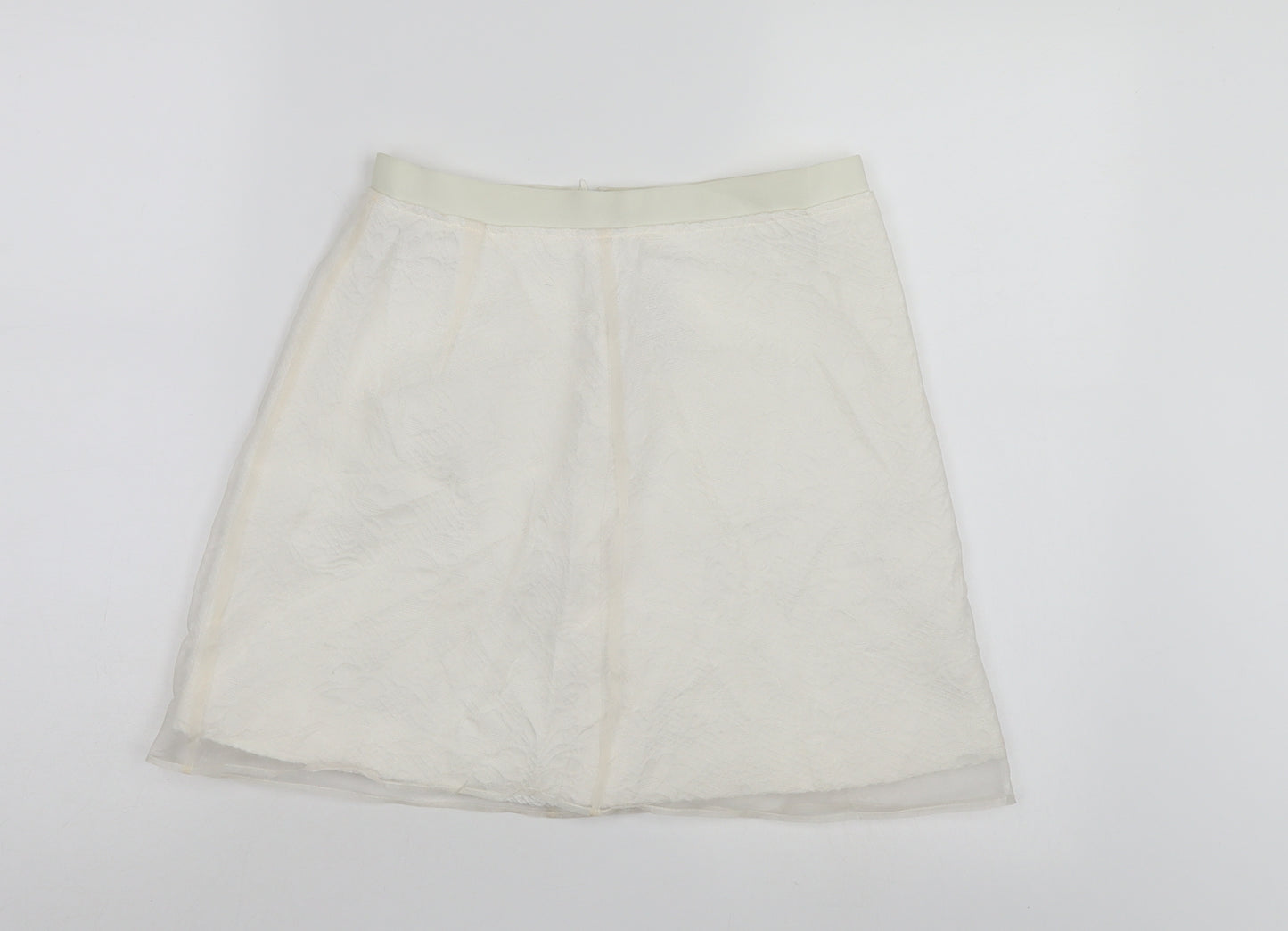 Top Shop Womens White   A-Line Skirt Size 8