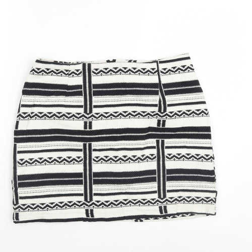 New Look Womens Multicoloured Geometric  A-Line Skirt Size 10