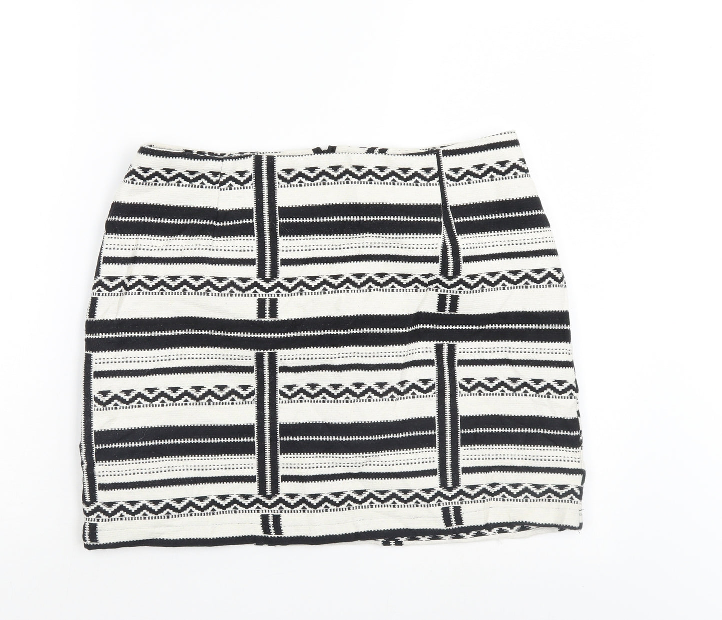 New Look Womens Multicoloured Geometric  A-Line Skirt Size 10