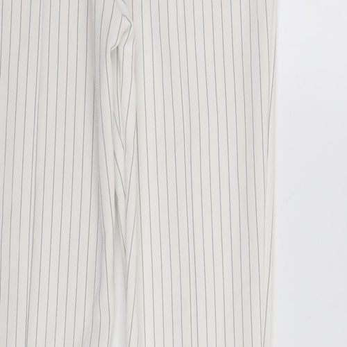 Missguided Womens White Striped  Trousers  Size 6 L33 in - E=