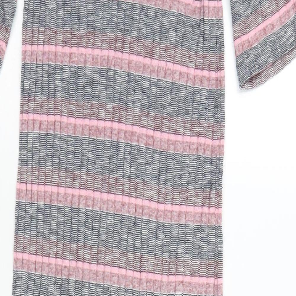 H&M Womens Multicoloured Striped  Pencil Dress  Size 6