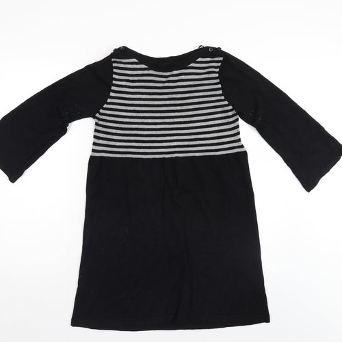 George Womens Black Striped  Jumper Dress  Size 14