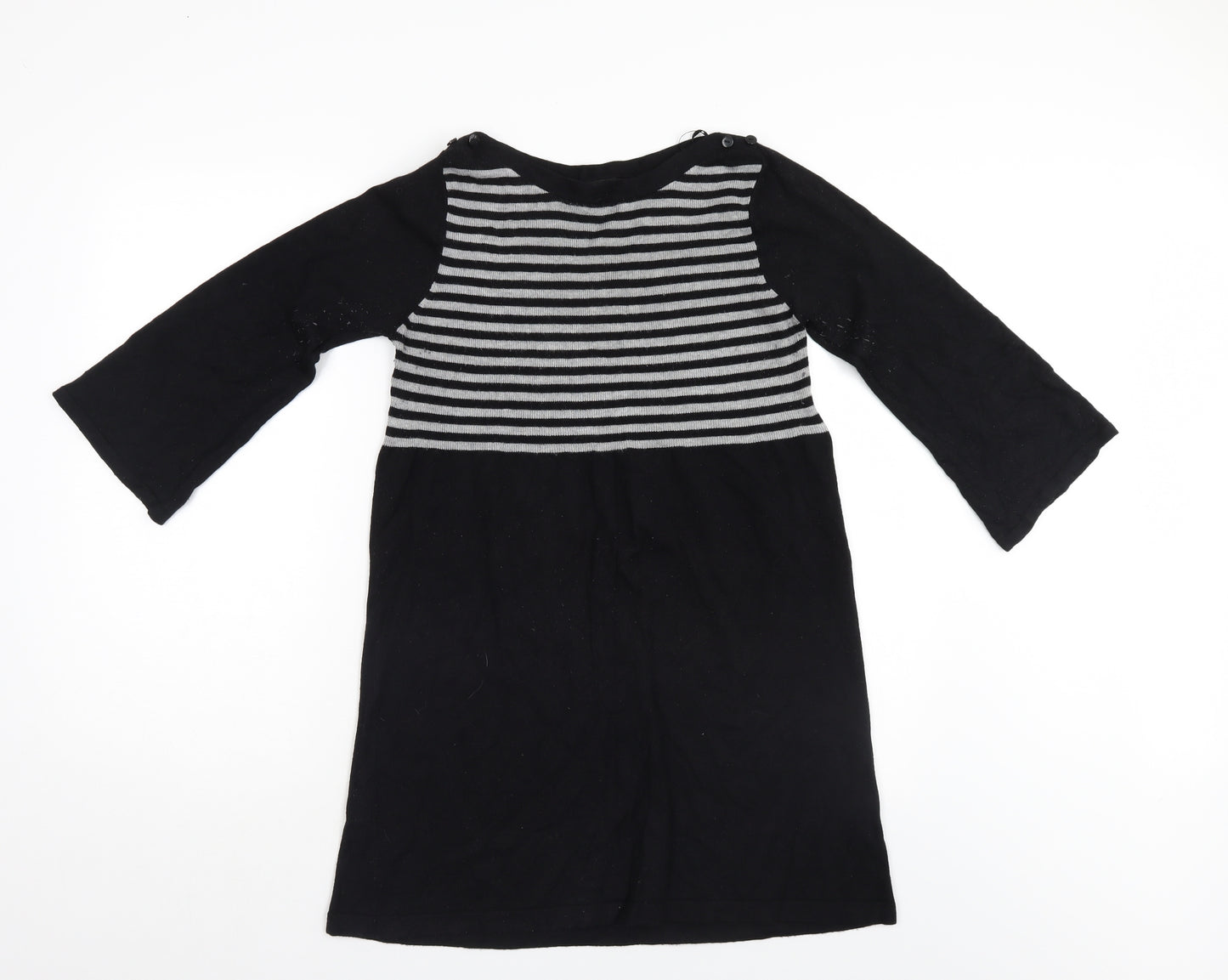 George Womens Black Striped  Jumper Dress  Size 14
