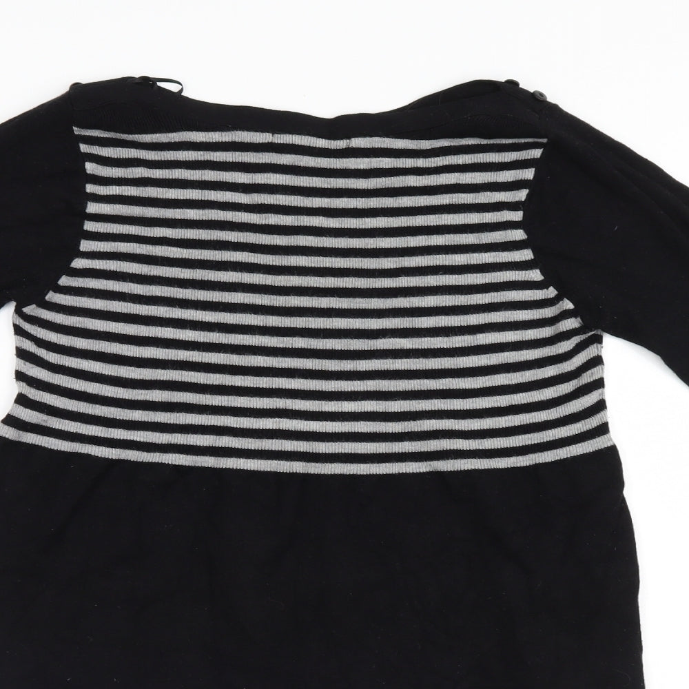 George Womens Black Striped  Jumper Dress  Size 14