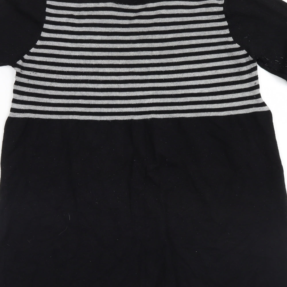 George Womens Black Striped  Jumper Dress  Size 14