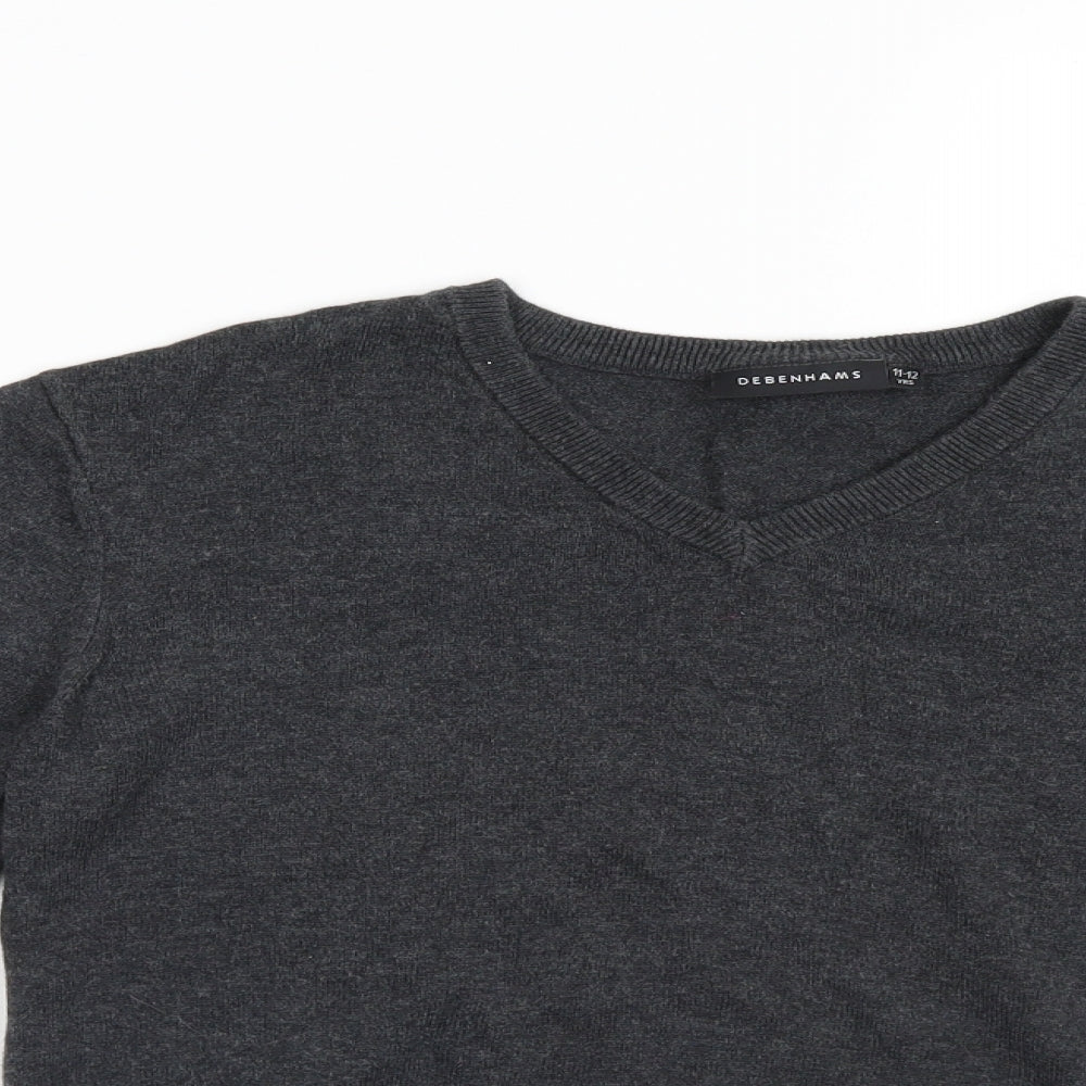 Debenhams Boys Grey   Pullover Jumper Size 11-12 Years