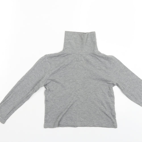 Preworn Girls Grey   Pullover Jumper Size 5-6 Years