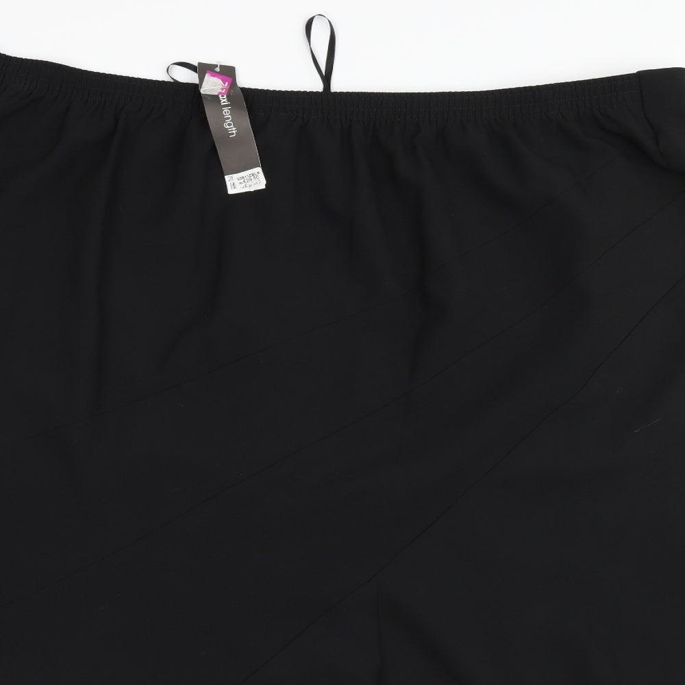 Evans Womens Black   A-Line Skirt Size 28