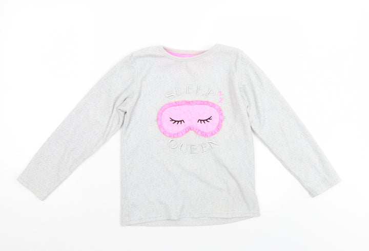 Primark Girls Grey Pyjama Top Size 9-10 Years