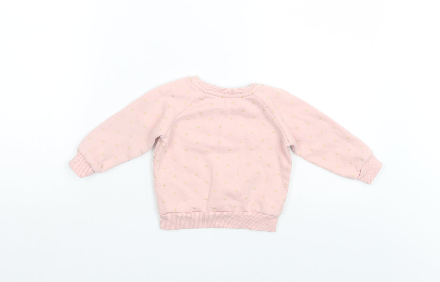 Primark Girls Pink Polka Dot  Pullover Jumper Size 9-12 Months