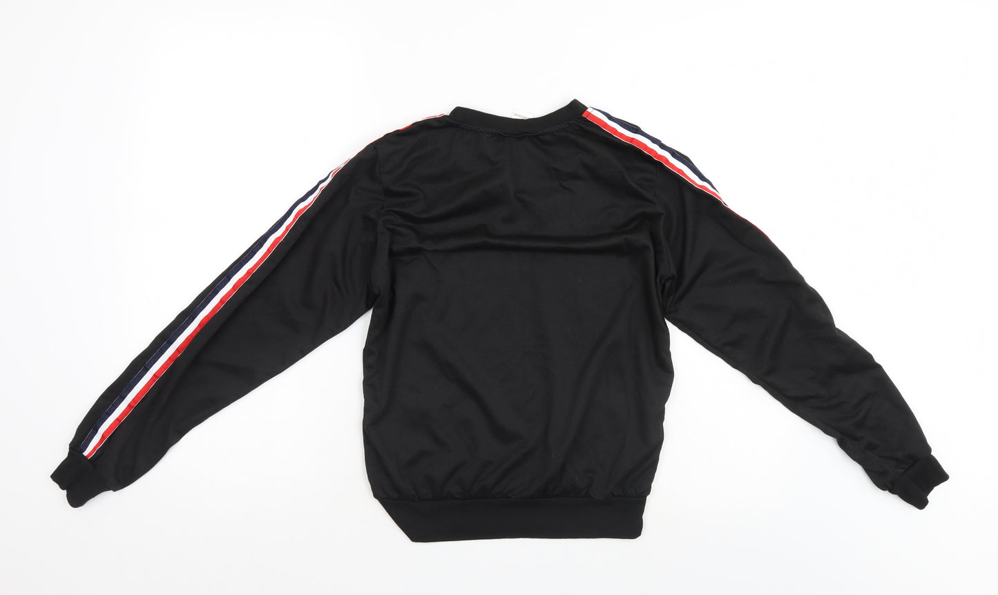 Liranmel Womens Black   Henley Sweatshirt Size S