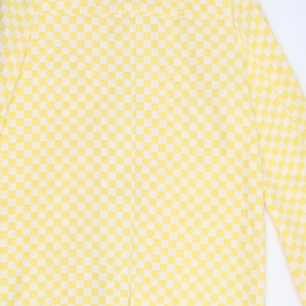 Zara Womens Yellow Check  Jacket  Size L
