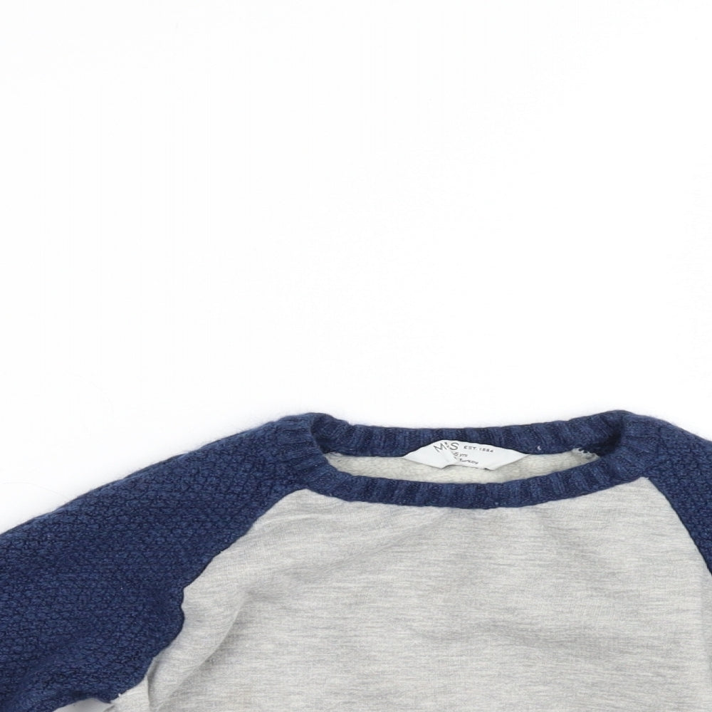 M&S Boys Multicoloured   Pullover Jumper Size 4-5 Years