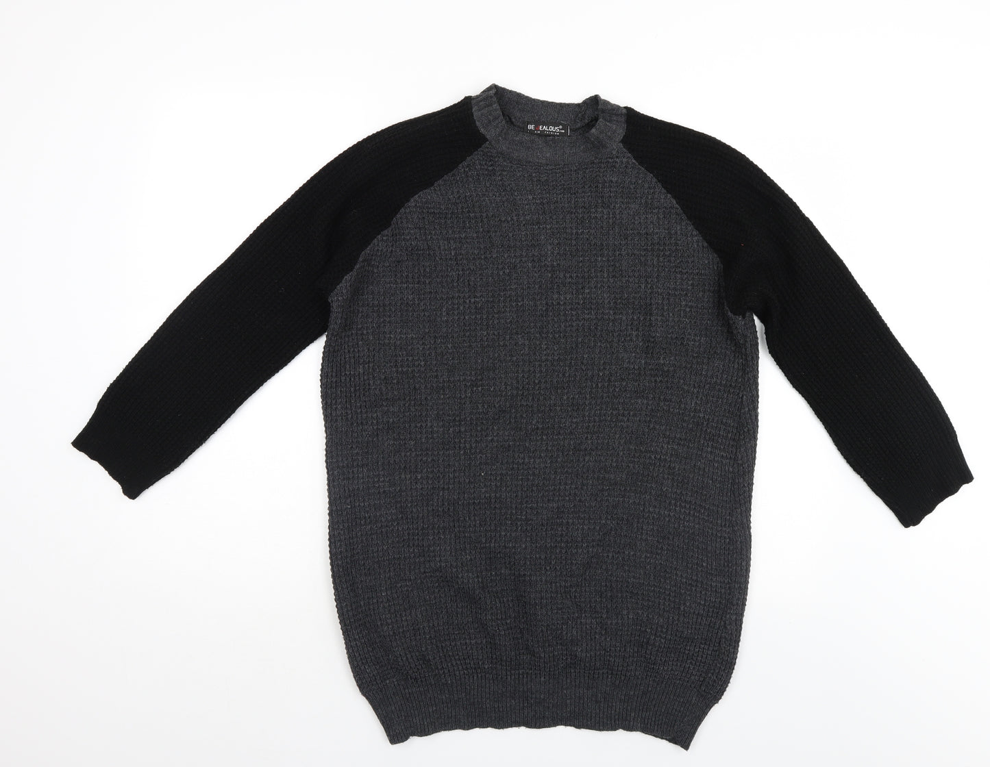Be Jelous Womens Grey   Pullover Jumper Size L