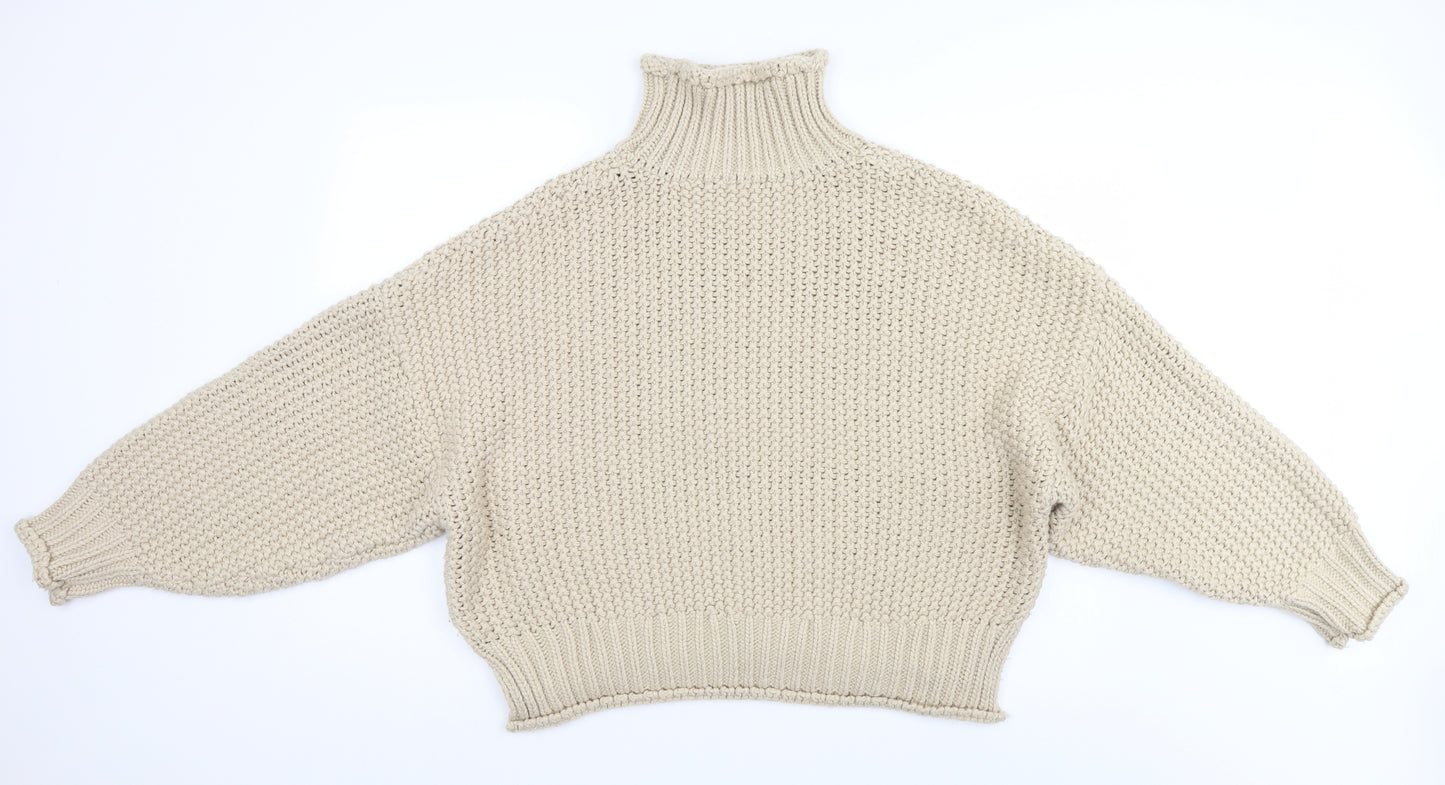 H&M Womens Beige   Pullover Jumper Size L  - Batwing