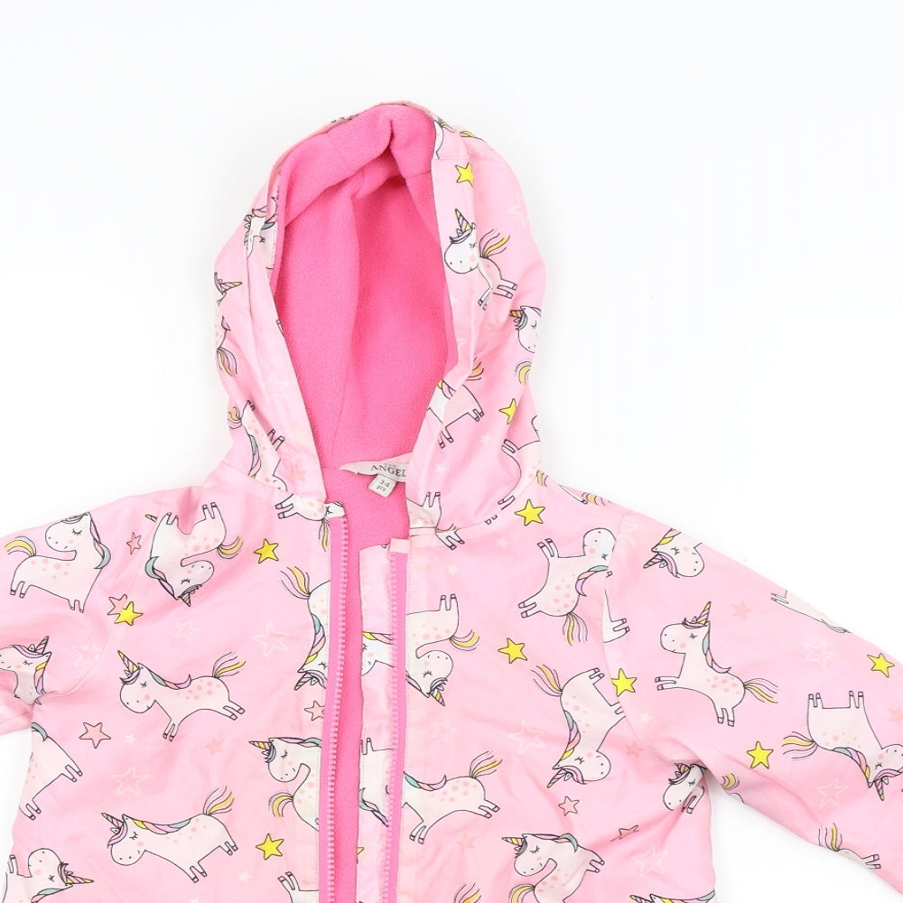 Angel Girls Pink   Jacket Coat Size 3-4 Years