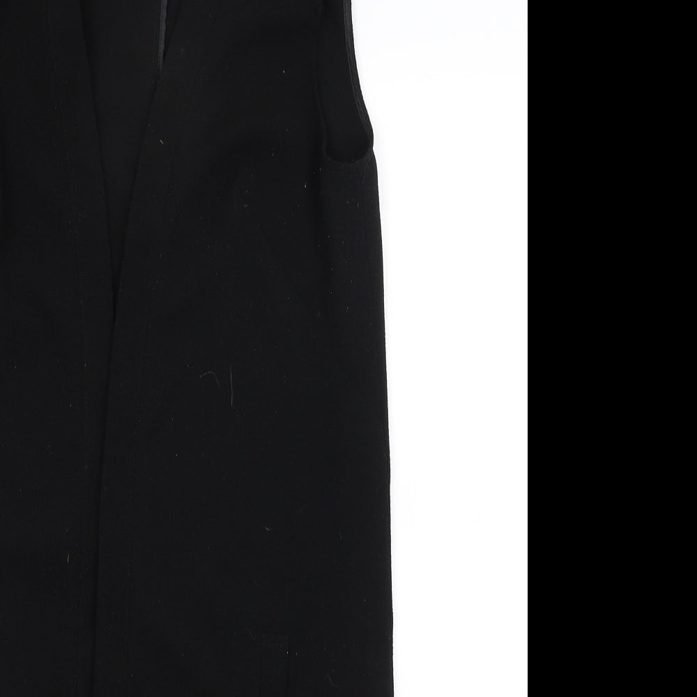 M&S Womens Black   Gilet Coatigan Size 12