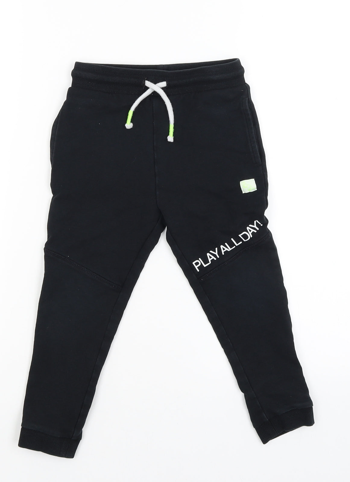 George Boys Black   Jogger Trousers Size 4-5 Years