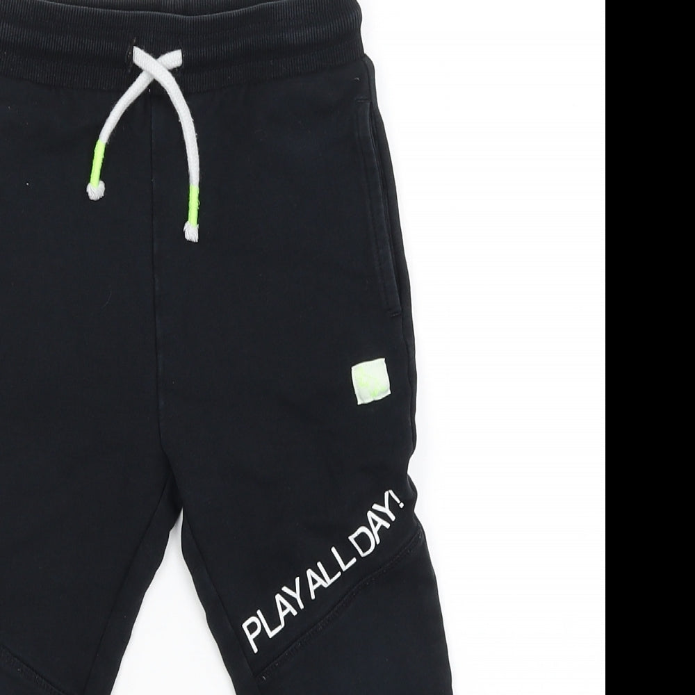 George Boys Black   Jogger Trousers Size 4-5 Years