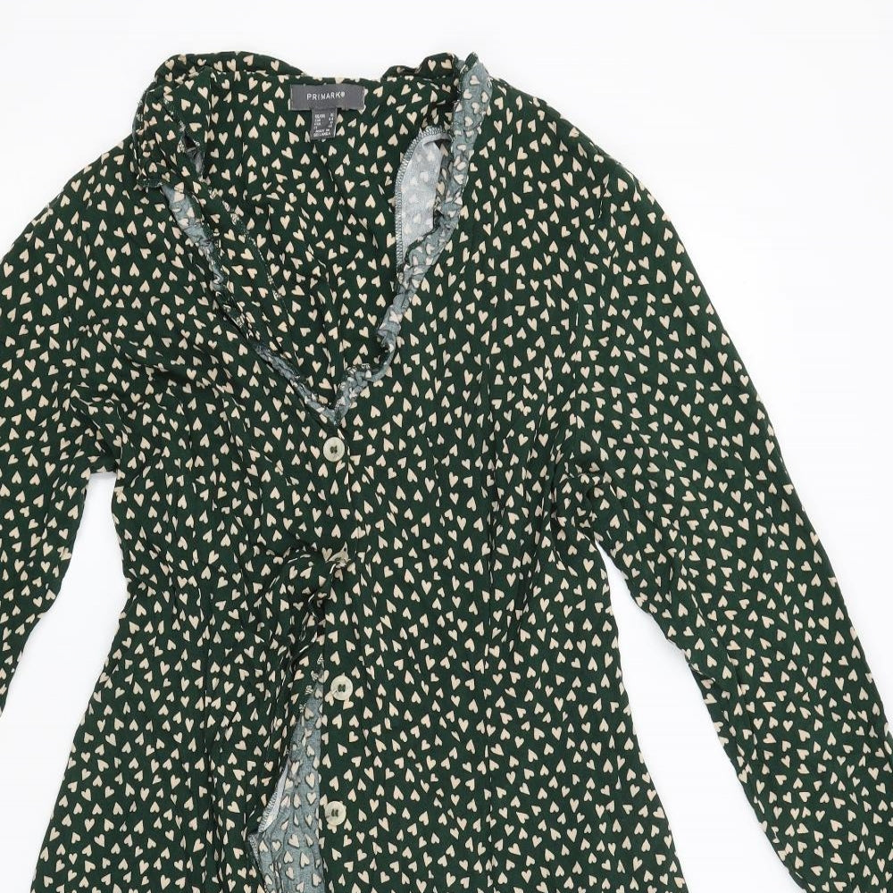 Primark Womens Green   Shirt Dress  Size 16