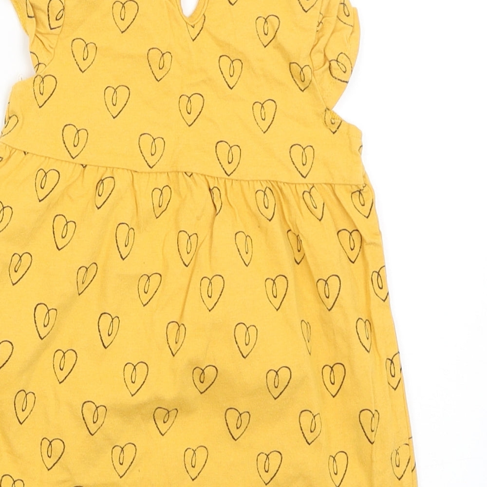 George Girls Yellow   A-Line  Size 9-12 Months