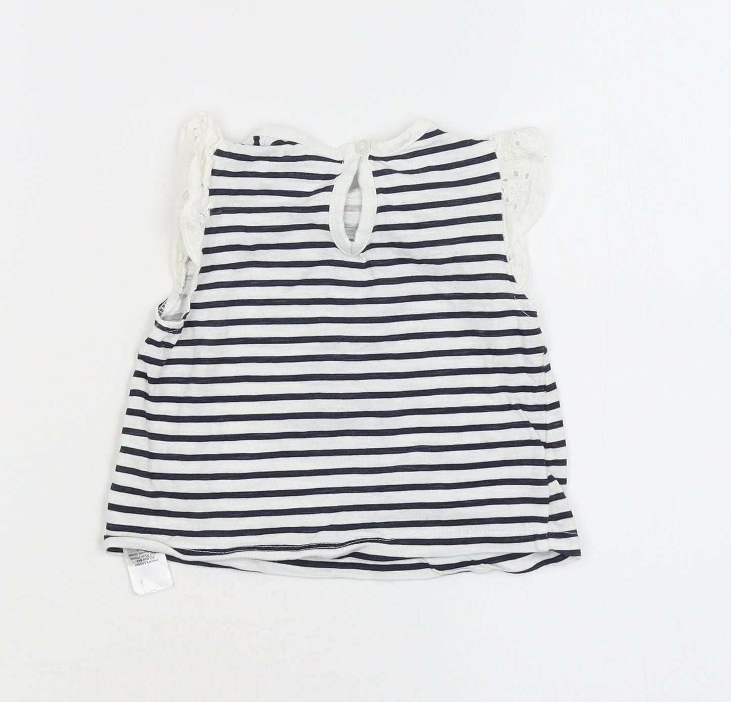 Primark Girls White Striped  A-Line  Size 6-9 Months