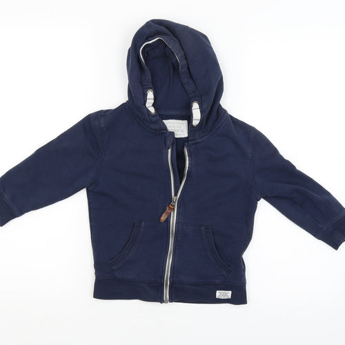 premium essentials Boys Blue   Full Zip Hoodie Size 3-4 Years