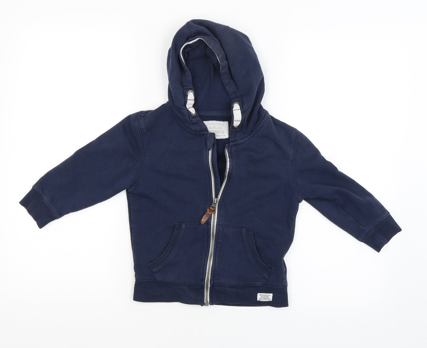 premium essentials Boys Blue   Full Zip Hoodie Size 3-4 Years