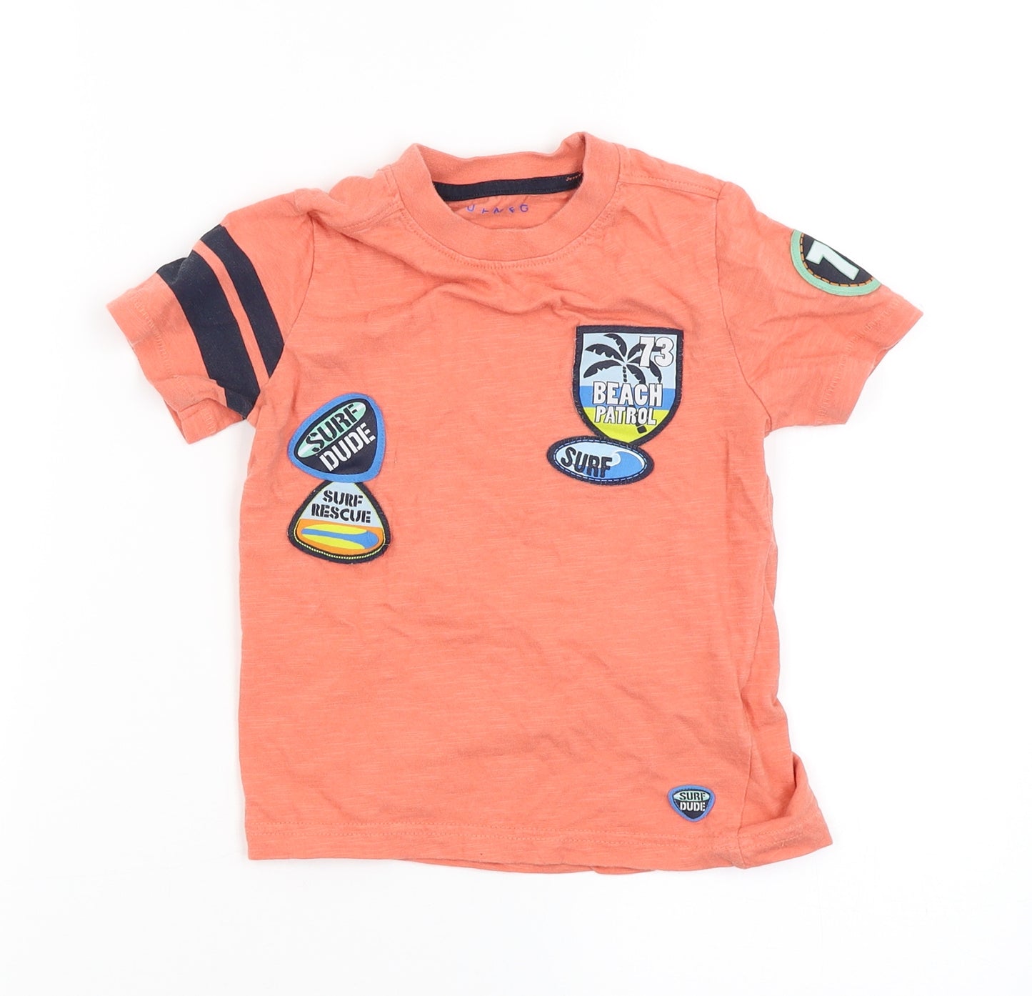 Nutmeg Boys Orange   Basic T-Shirt Size 3-4 Years