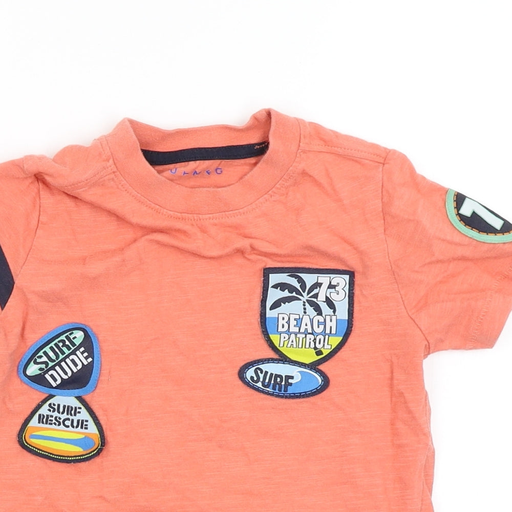 Nutmeg Boys Orange   Basic T-Shirt Size 3-4 Years