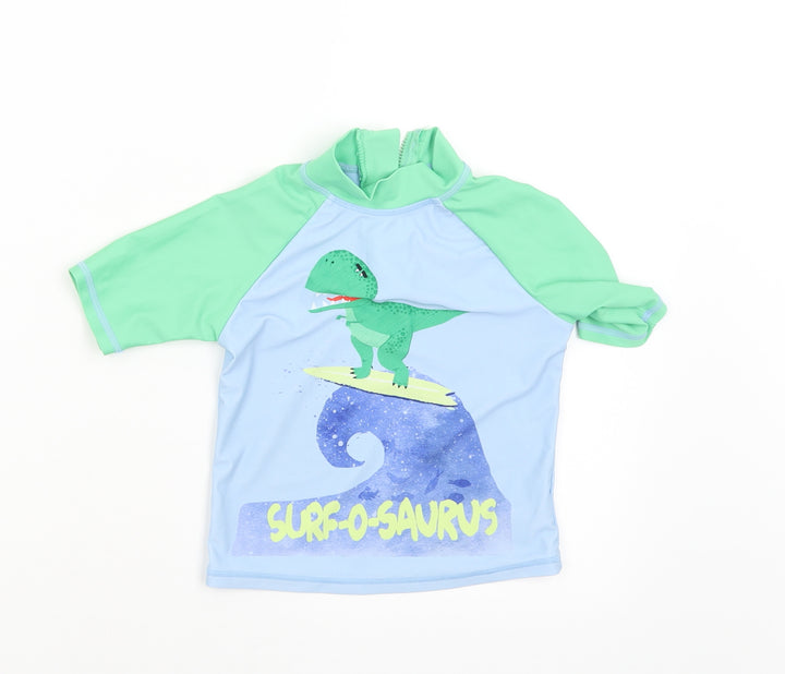 TU Boys Blue Basic T-Shirt Size 2-3 Years - surfasaurus