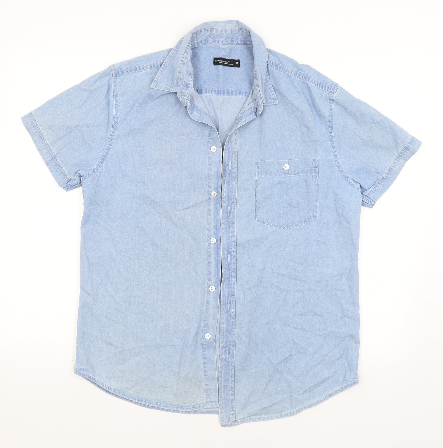 Cedar Wood State Womens Blue   Basic Button-Up Size M
