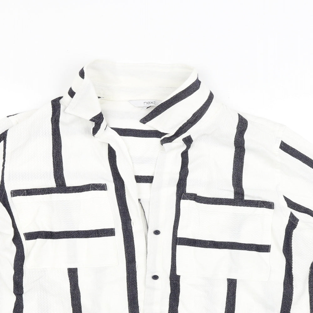 NEXT Womens White   Basic Button-Up Size 12