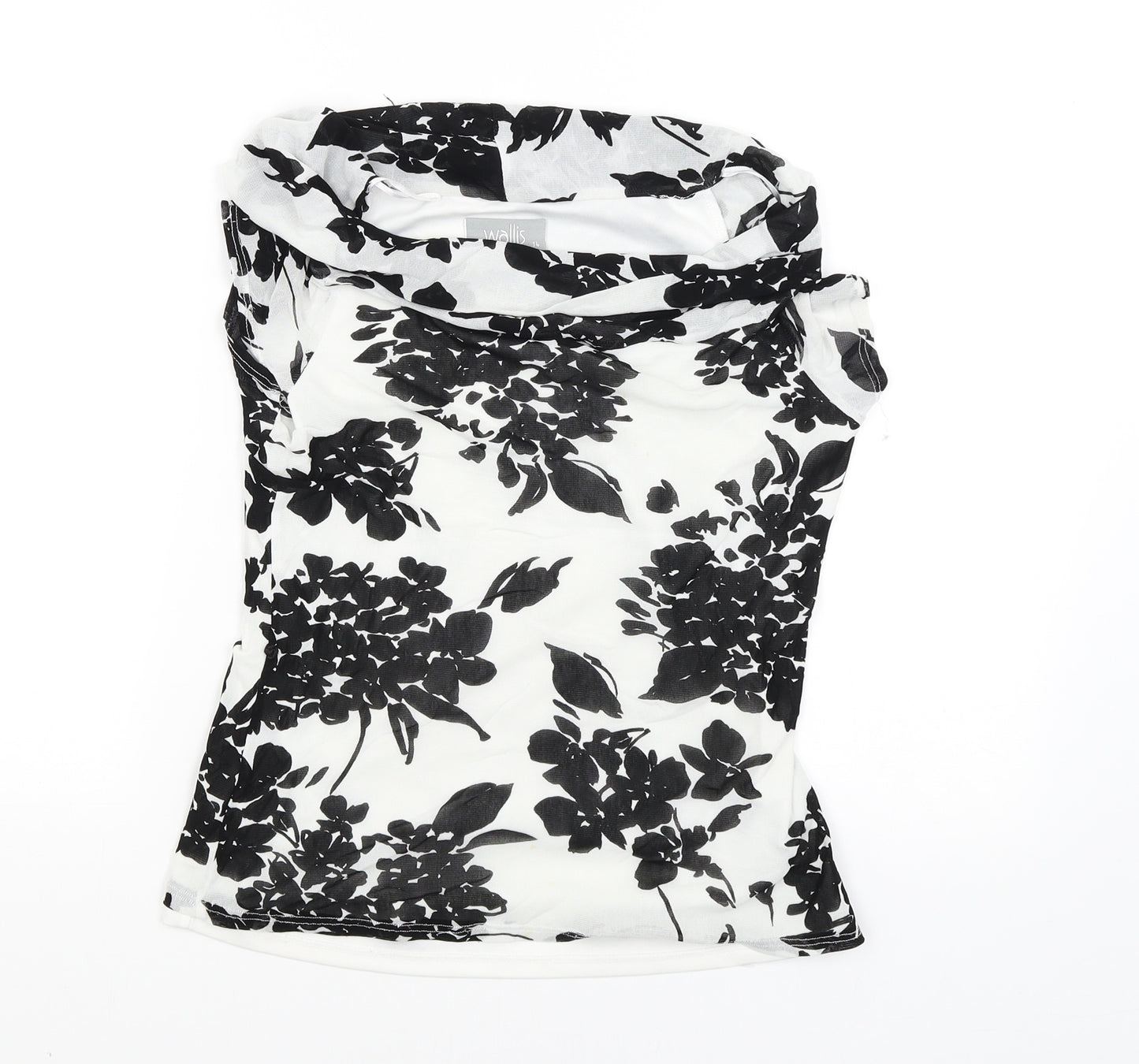 Wallis Womens White Floral  Basic Blouse Size 14