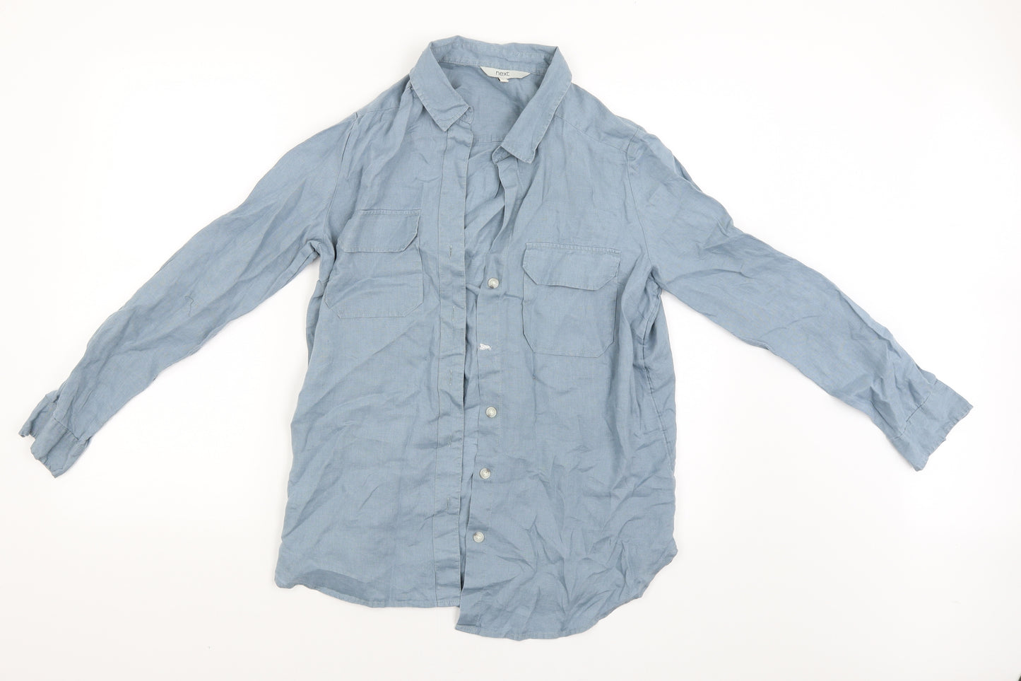 NEXT Womens Blue   Basic Button-Up Size 12