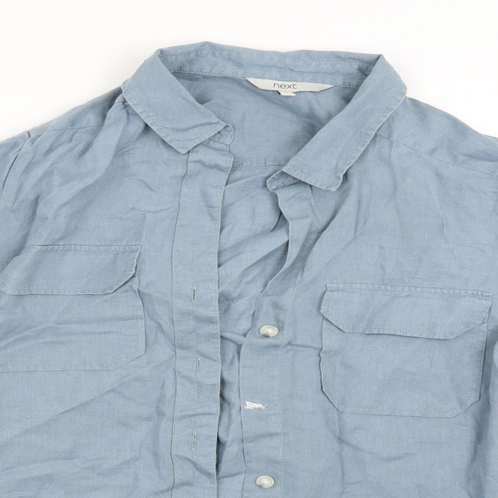 NEXT Womens Blue   Basic Button-Up Size 12