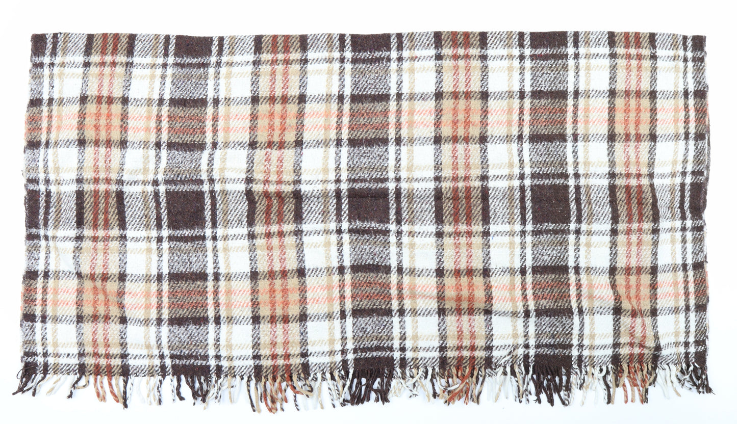 Preworn Womens Brown Check   Scarf