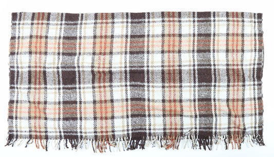 Front view of Preworn women’s brown check scarf