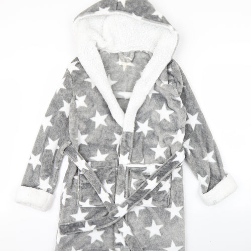 NEXT Womens Grey Polka Dot  Babydoll Robe Size XS